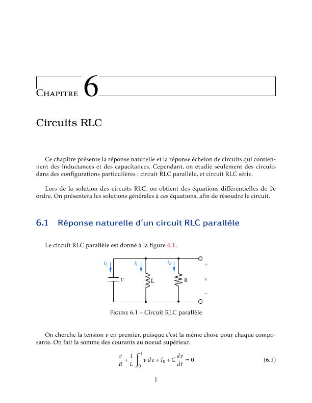 Cours pdf sur les circuits RLC