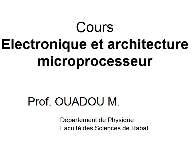 Électronique et architecture microprocesseur