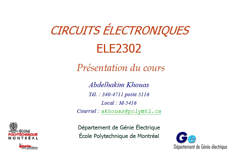 Les circuits électroniques